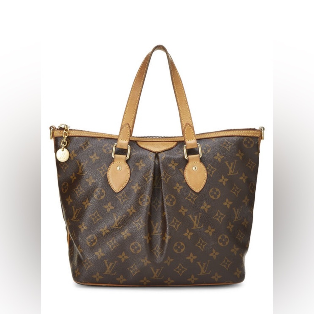 LOUIS VUITTON Monogram Palermo PM Tote Bag M40145 LV Auth PP116V